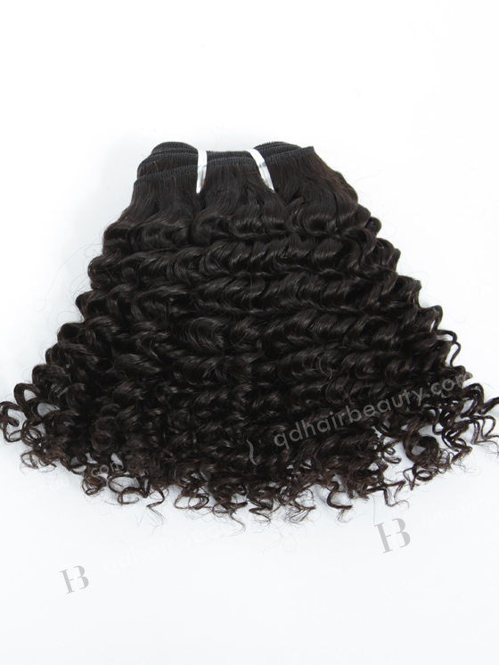 In Stock Brazilian Virgin Hair 10" Kinky Curl Natural Color Machine Weft SM-498